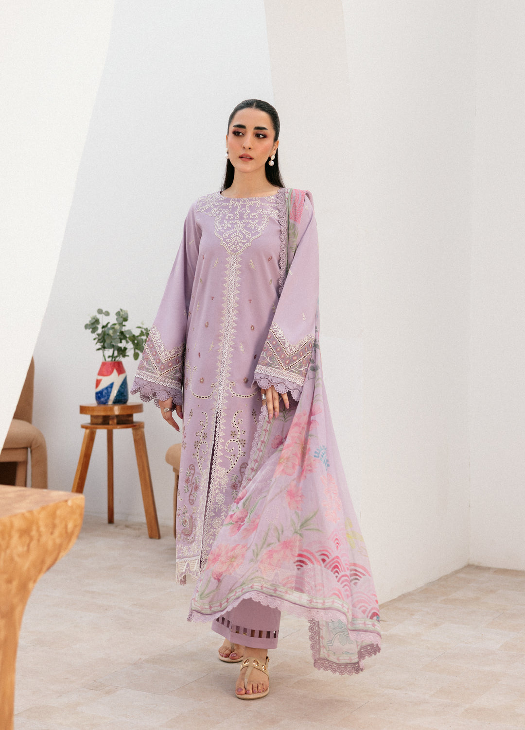 Zync by Florent Untitched Lawn Embroidered 3 Piece Suit FL26UZ FZ-3B - Summer Collection