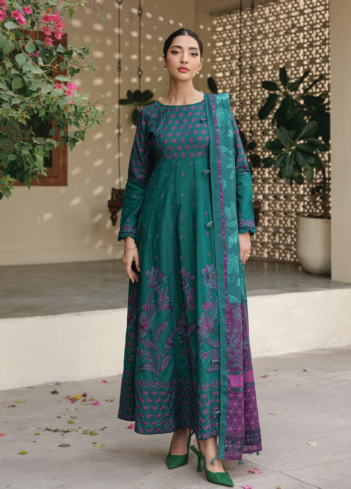 Xenia Unstitched Slub Khaddar Unstitched Embroidered Suits 3 Piece XE25SK D-07 Dilnaza - Winter Collection