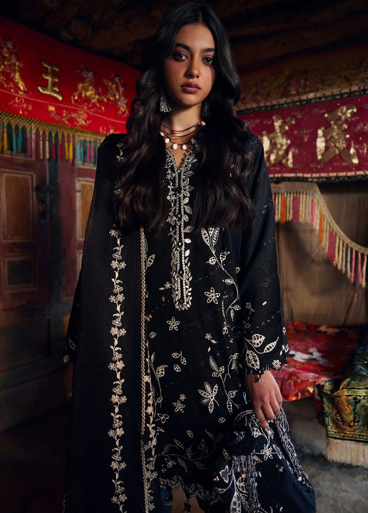Meili by Zaha Unstitched Embroidered Lawn 3 Piece Suit ZK26UML ZL26-05B - Festive Collection