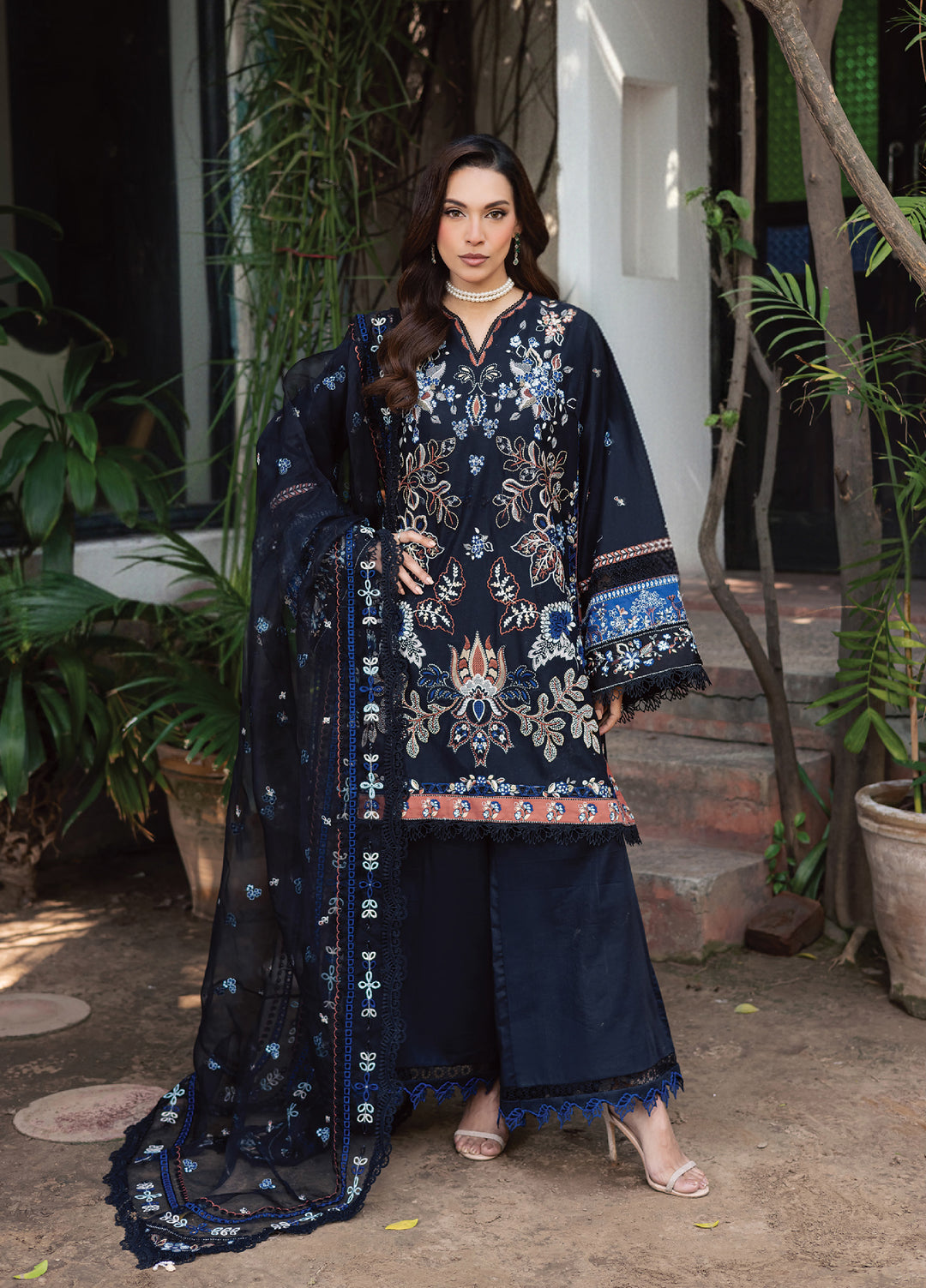 Celia by Zarposh Unstitched Embroidered Luxury Lawn 3 Piece Suit ZR26UCL ZELINE - Festive Collection