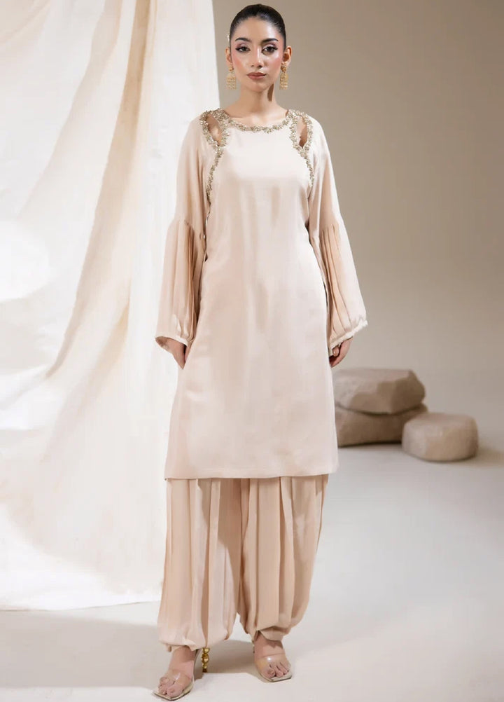 Alee Malic RTW Hand Work Raw Silk 3 Piece Suit Cashmere - Wedding Collection