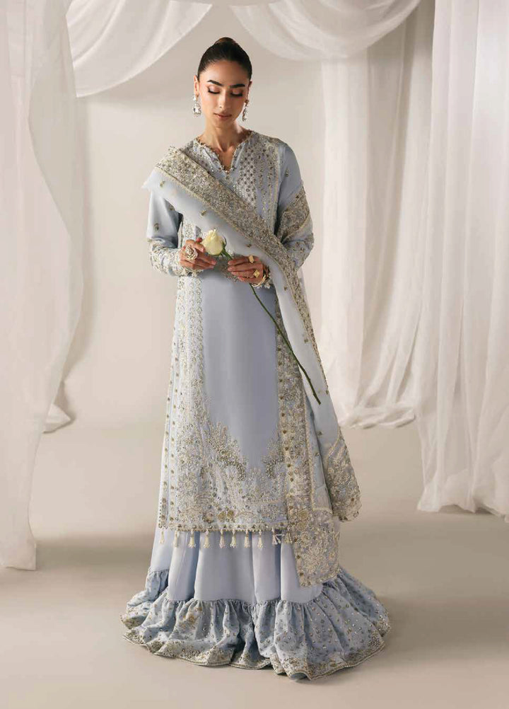Serein Luxe by Emaan Adeel Unstitched Raw Silk Embroidered Suits 3 Piece EA25SL D-7 Opulent Oasis - Festive Collection