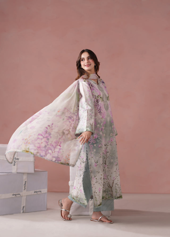 Summer Diary by Neeshay Unstitched Printed Lawn 3 Piece Suit NSH26SD Wisteria Whisper - Casual Collection