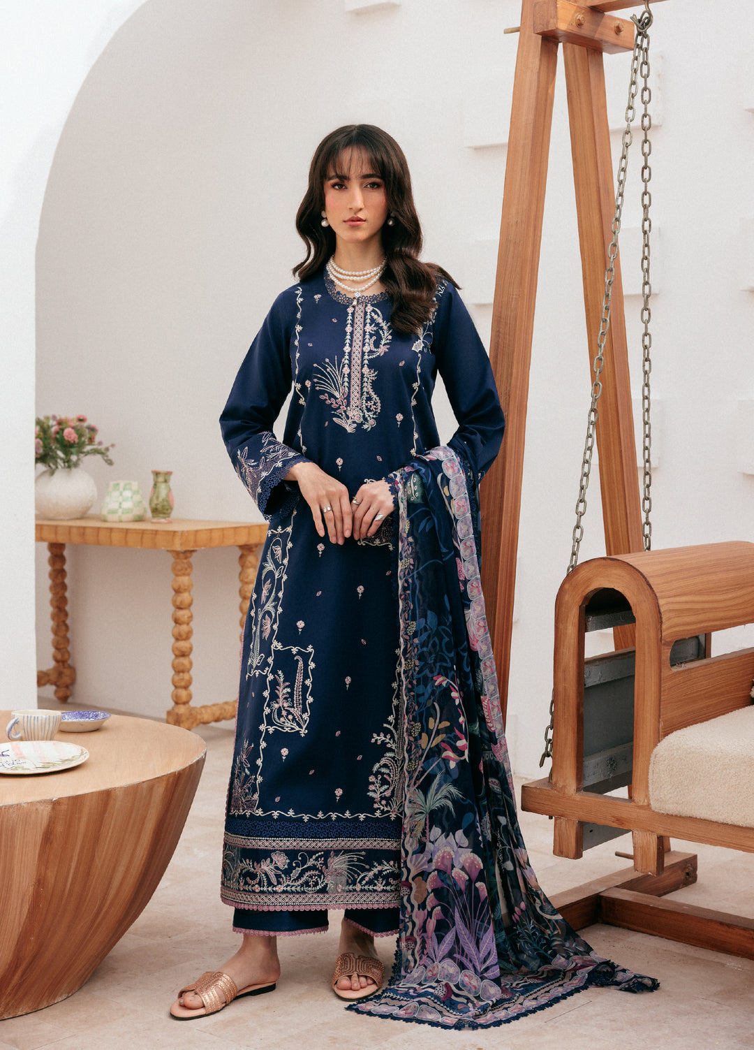 Zync by Florent Untitched Lawn Embroidered 3 Piece Suit FL26UZ FZ-5A - Summer Collection