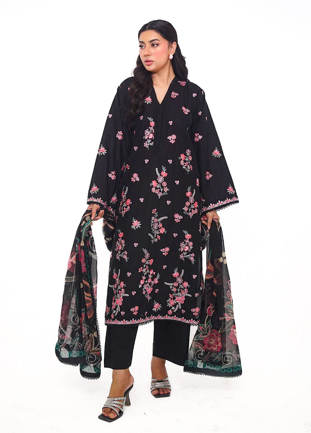 Ileen by naba bilal RTW Embroidered Lawn 3 Piece Suit IN26REL AYZEL - Casual Collection