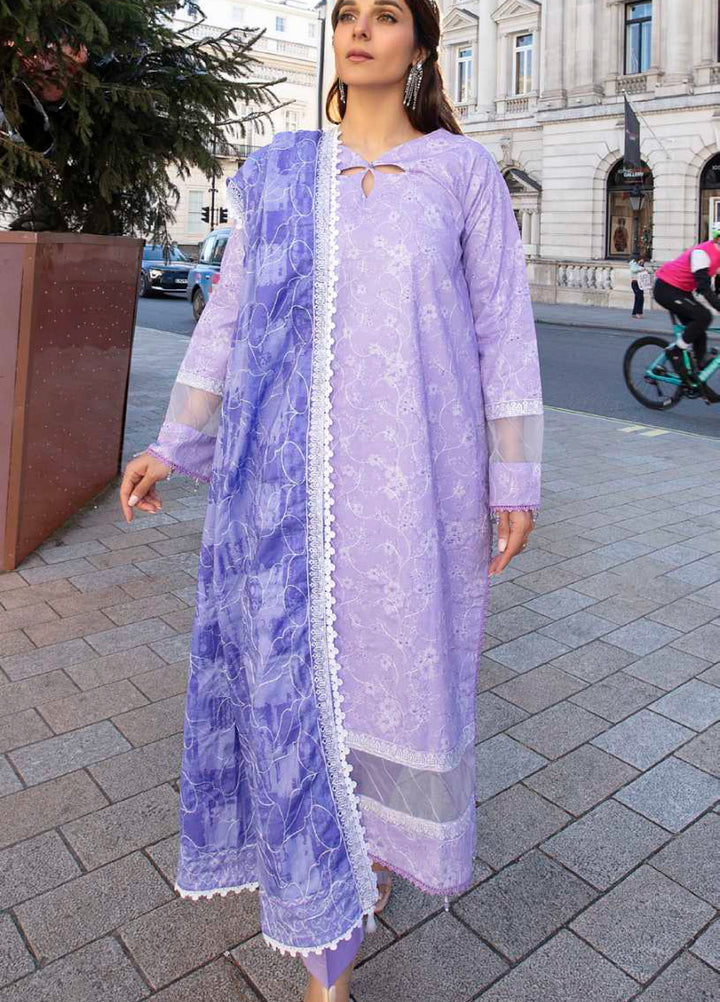 AL Zohaib Dhagakari Unstitched Embroidered Lawn 3 Piece Suit AZ26UD D-7 - Summer Collection