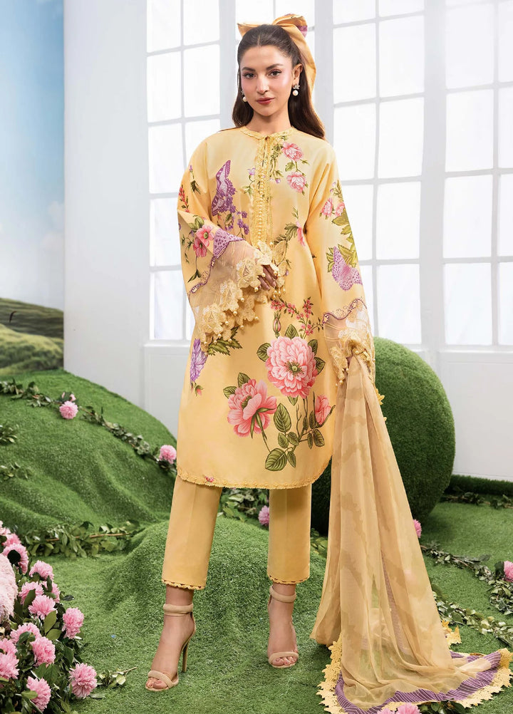 M Basics by Maria B Unstitched Embroidered Lawn 3 Piece Suit MB26SSEL MB-CUSV14-04B - Eid Collection