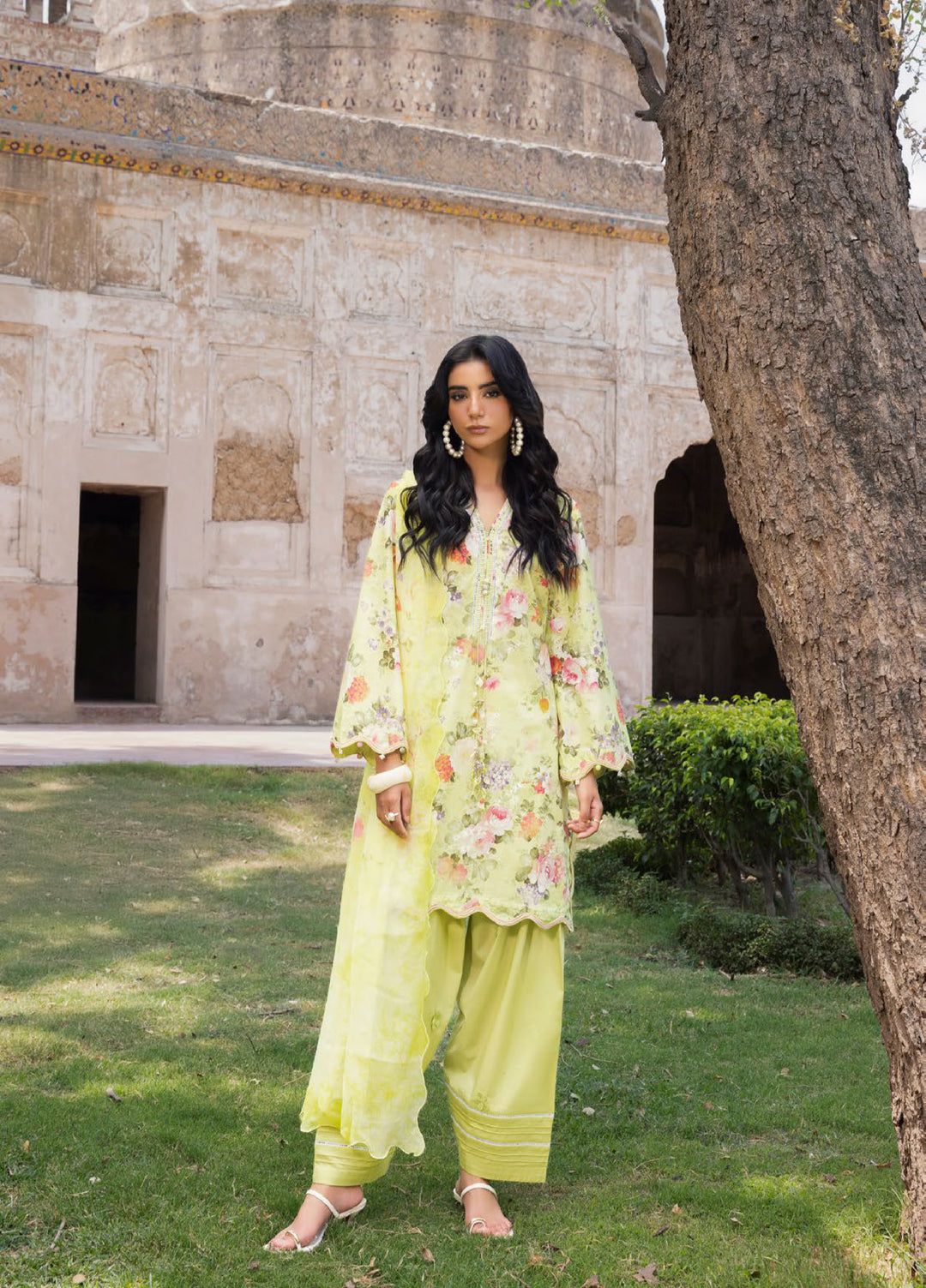 The Flora by Gul Ahmed Unstitched Embroidered Lawn 3 Piece Suit GA26ULF BM62046 - Casual Collection