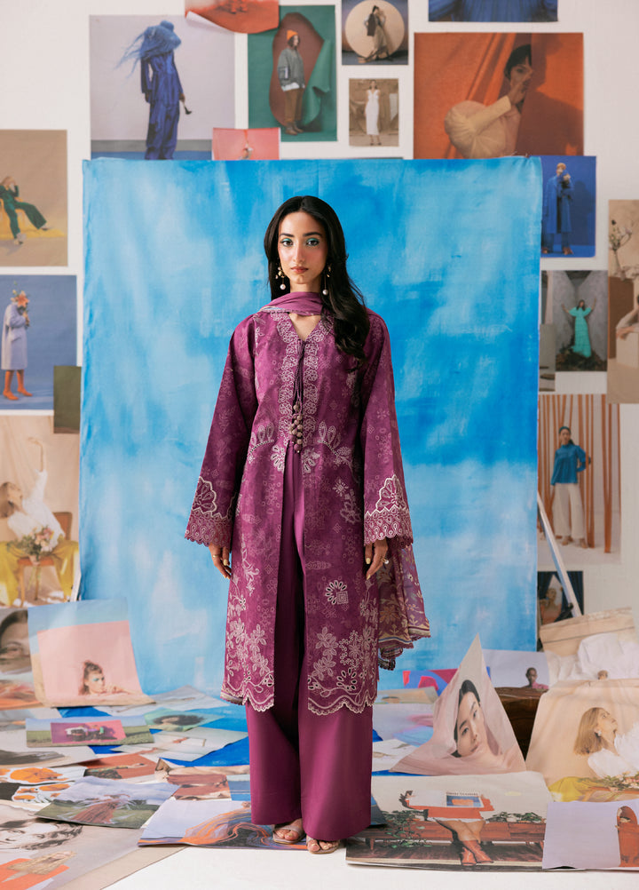 Zync by Florent Unstitched Embroidered Printkari Lawn 3 Piece Suit FL26UZP FZ-6A - Summer Collection