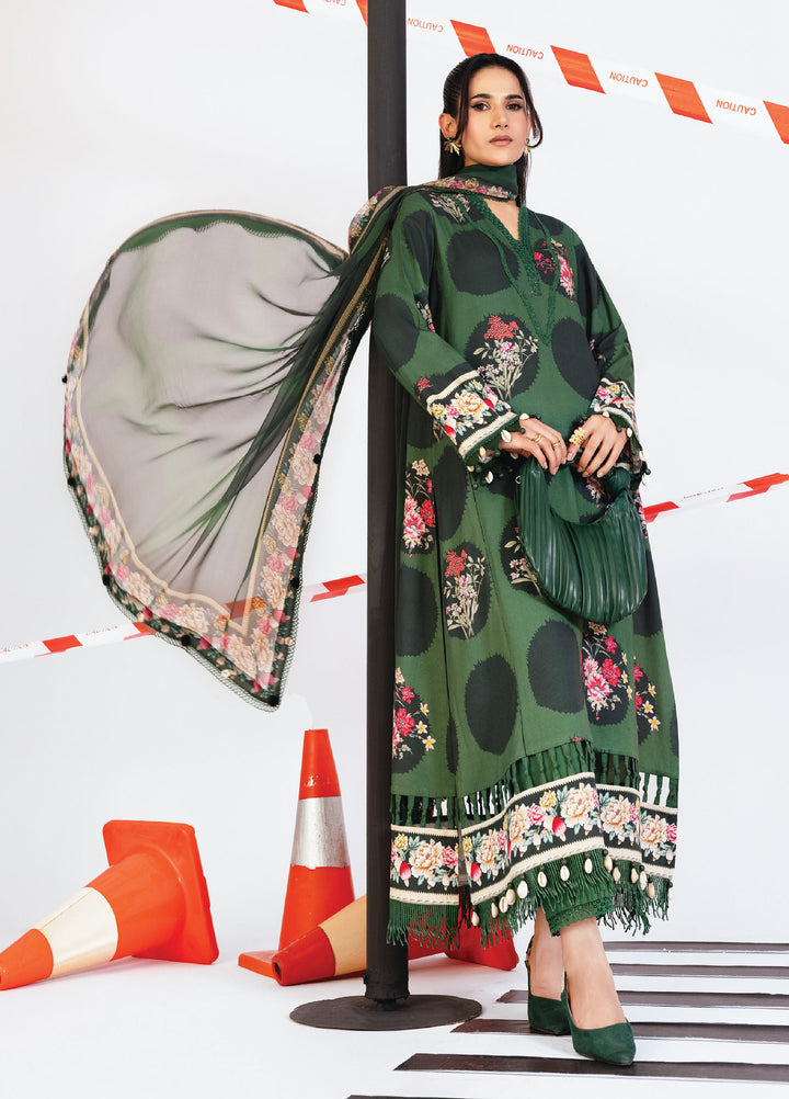 M Basics By Maria B Unstitched Digital Printed Linen 3 Piece MB25UW 1107-A - Winter Collection