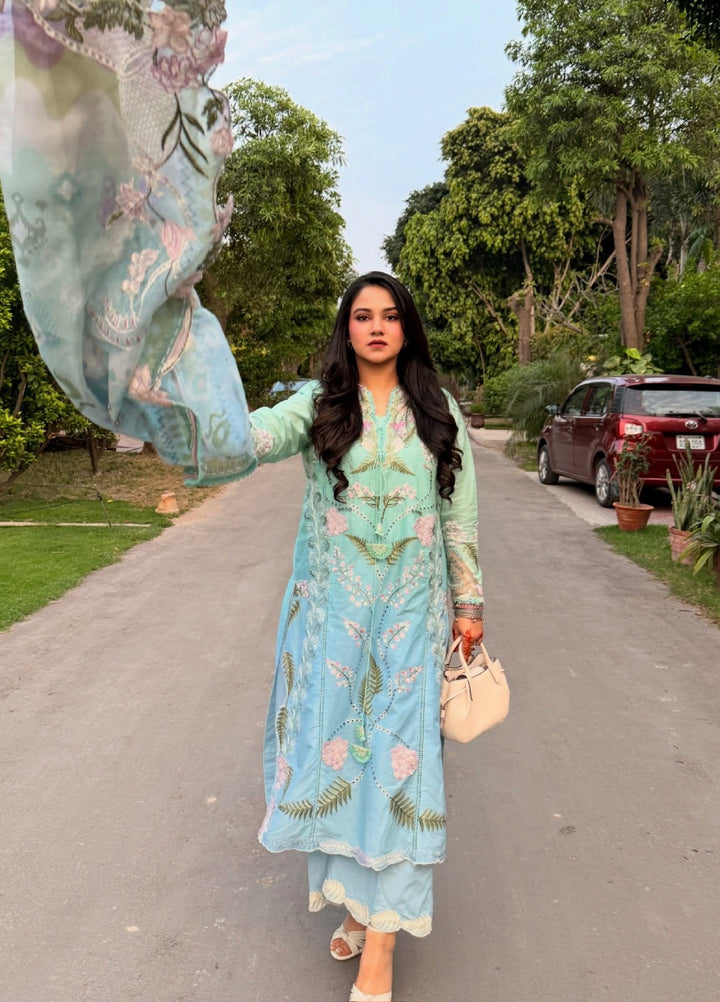 Saira Shakira Unstitched Embroidered Lawn 3 Piece Suit SSR26ULE SS-003B - Eid Collection