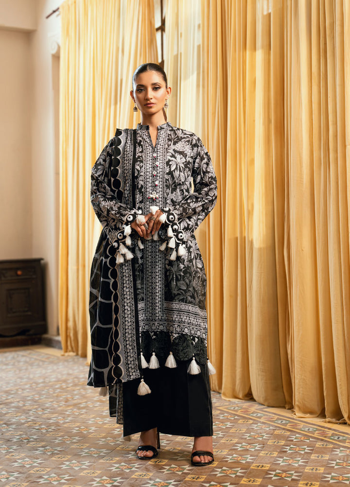 Noir and Blanc by Gul Ahmed Unstitched Printed Lawn 3 Piece Suit GA26UNBL B-62010 - Summer Collection
