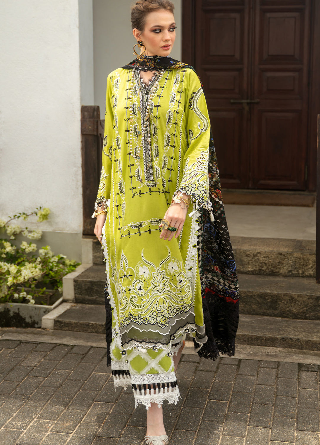 Neroli By Annus Abrar Unstitched Embroidered Lawn 3 Piece Suit ABR26UNL 11 Rutaba - Festive Collection