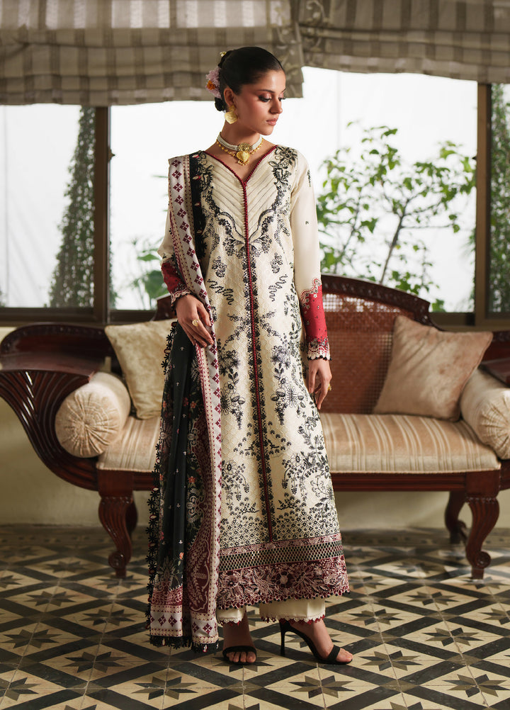 Heritage Dore by Bin Ilyas Unstitched Embroidered Lawn 3 Piece Suit BI26UHD 17-1A - Summer Collection