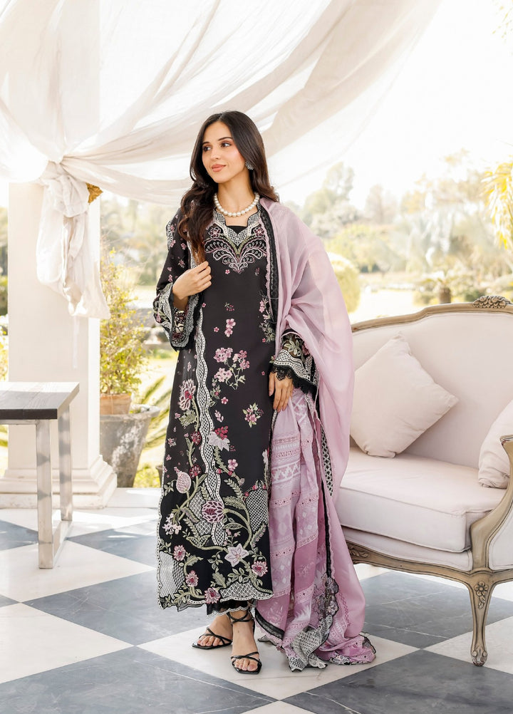 Saira Shakira Unstitched Embroidered Lawn 3 Piece Suit SSR26ULE SS-001B - Eid Collection