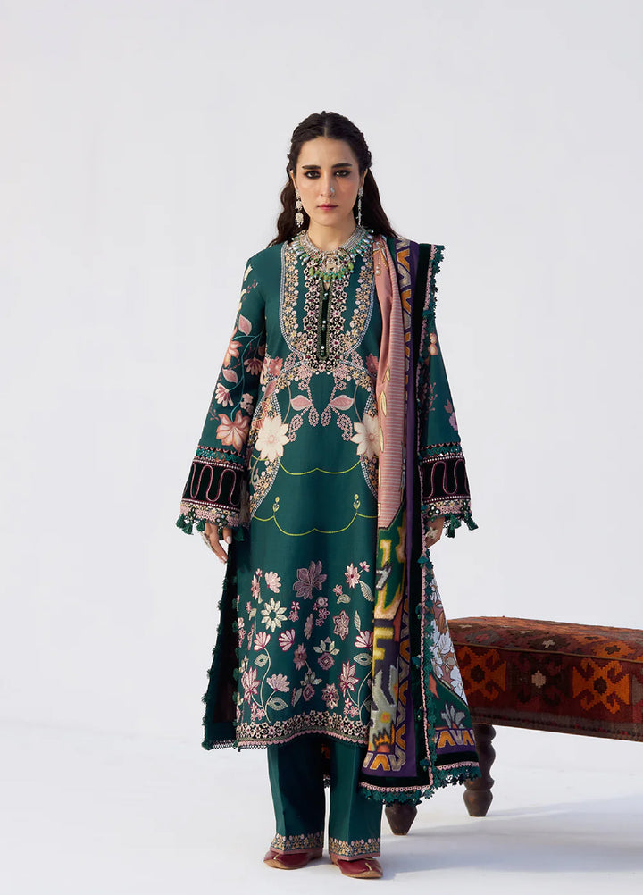 Saira Rizwan Unstitched Khaddar Embroidered Suits 3 Piece SR25UW D-06 Sereneh - Winter Collection