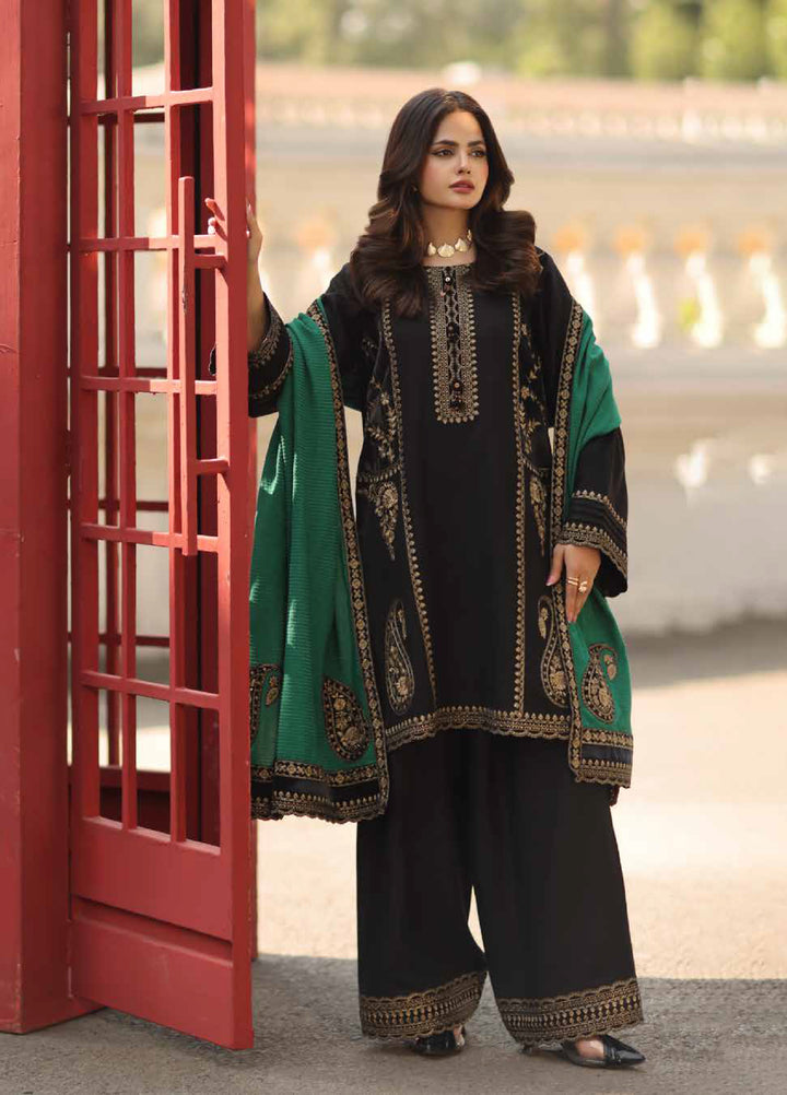 Charizma Signature Unstitched Embroidered Peach Leather 3 Piece CRZ25SP CSW5-06 - Winter Collection