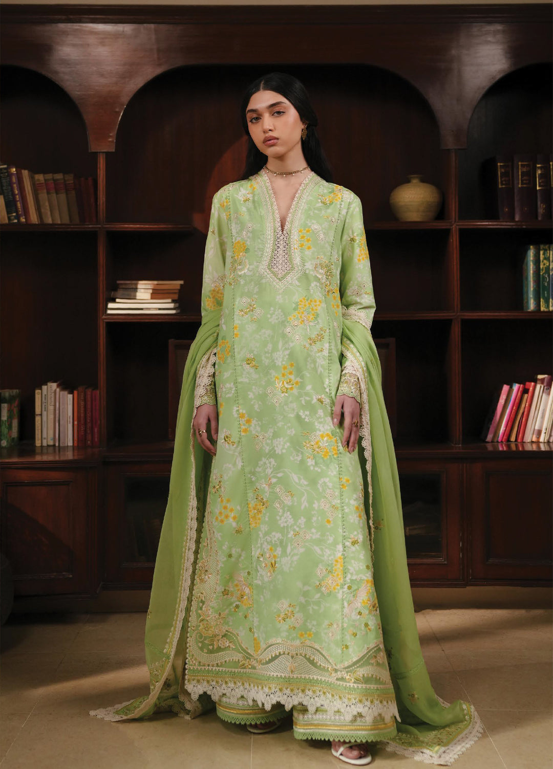 Florette by Afrozeh Unstitched Embroidered Lawn 3 Piece Suit AF26UFL D-04 CIEL - Festive Collection