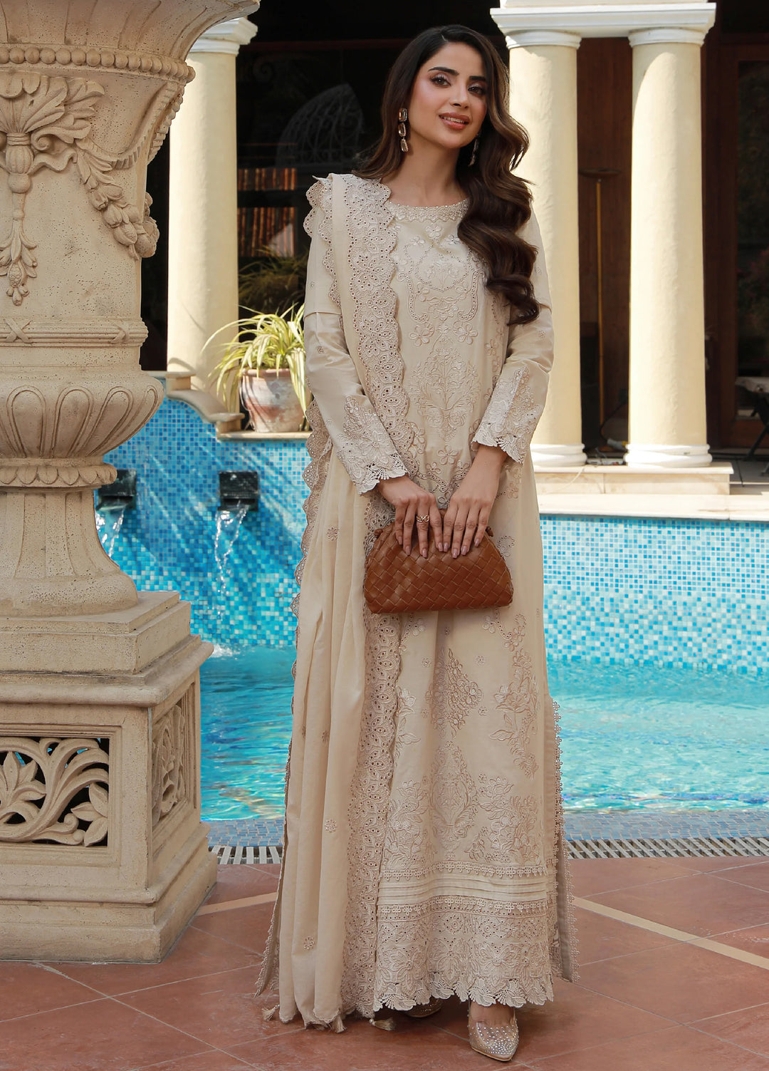 Lakhany Chikankari Unstitched Embroidered Lawn 3 Piece Suit LSM26UCL LG-IZ-0536 - Festive Collection