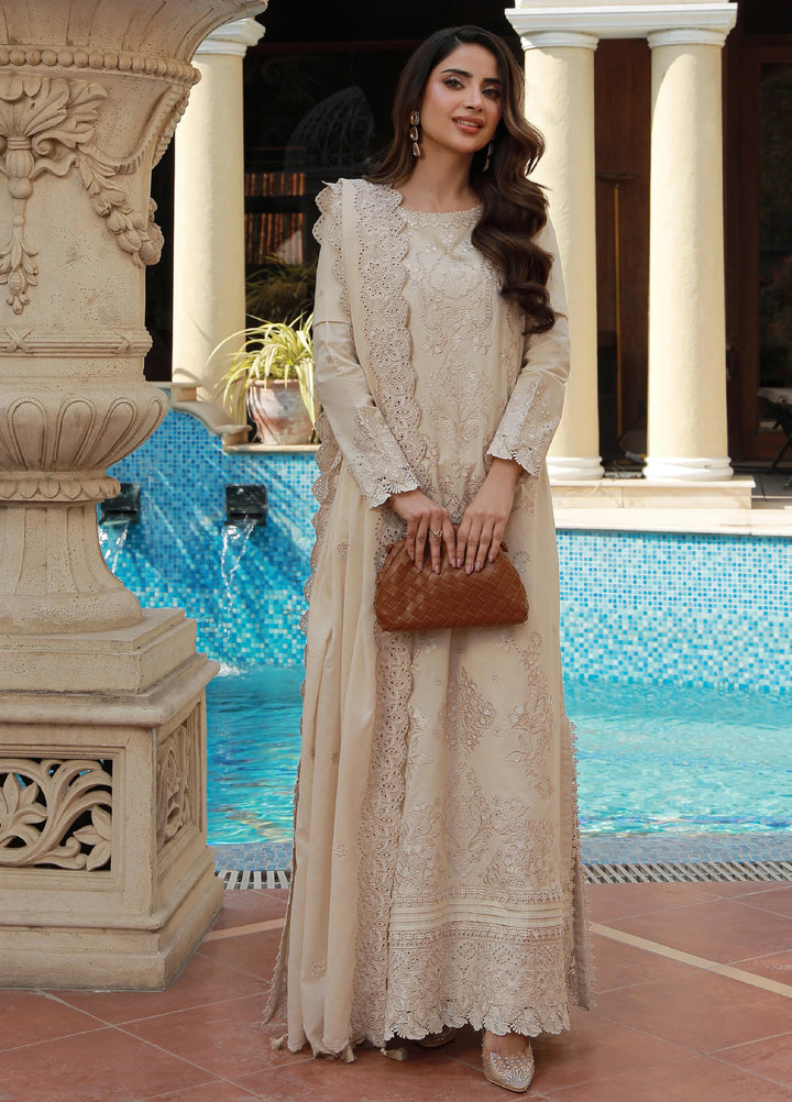 Lakhany Chikankari Unstitched Embroidered Lawn 3 Piece Suit LSM26UCL LG-IZ-0536 - Festive Collection