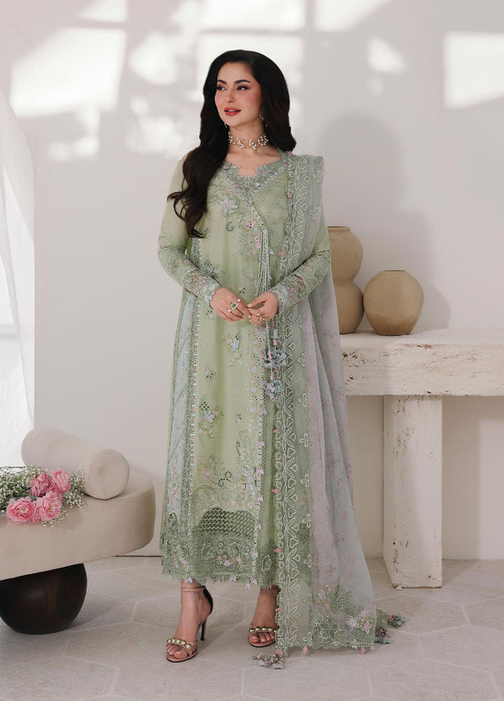Sahil by Qalamkar Unstitched Embroidered Luxury Lawn 3 Pcs Suit QLK26US SA-12 Jiya - Summer