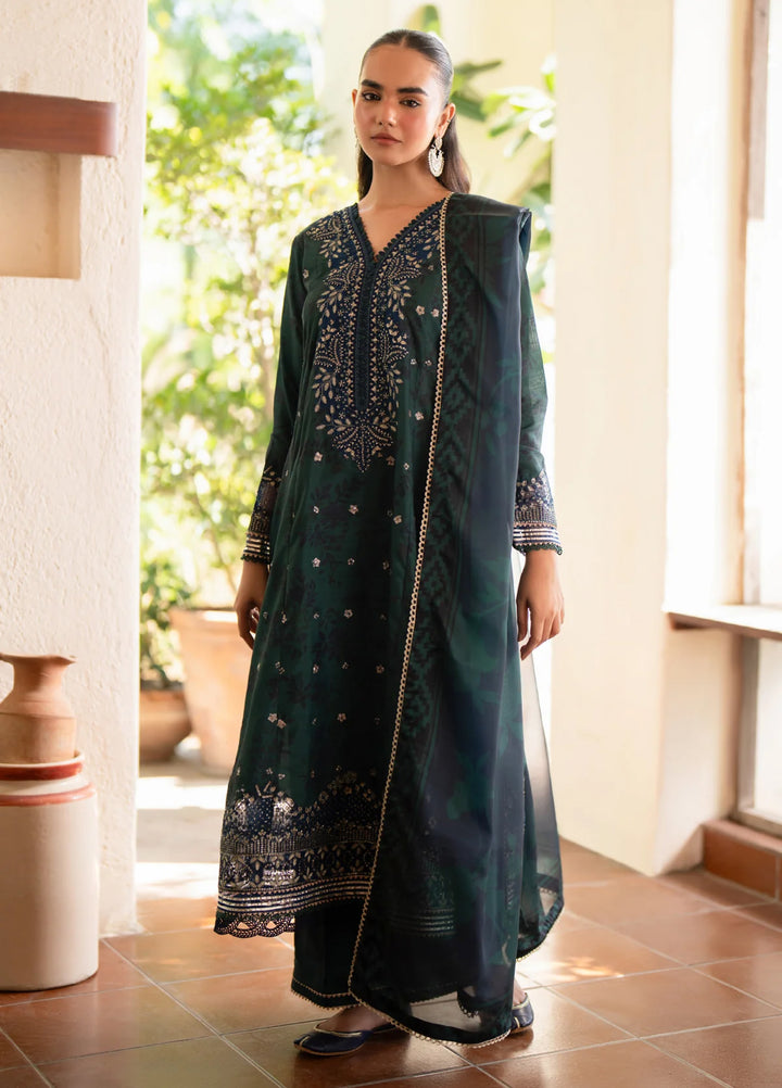 Xenia Formal Unstitched Luxury Raw Silk Suits 3 Piece XE25FL Ibshaam-A - Formals Collection