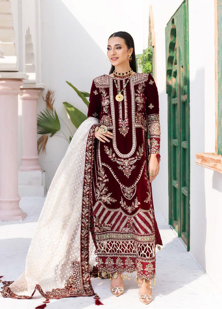 Andaz E Makhmal by Zebtan Unstitched Velvet ZB25 ZAM-02 - Festive Collection
