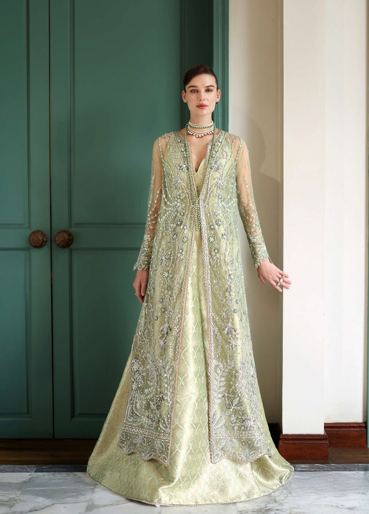 The Muse by Mushq Unstitched Net Embroidered Suits 3 Piece MU26TM Lenora - Wedding Collection