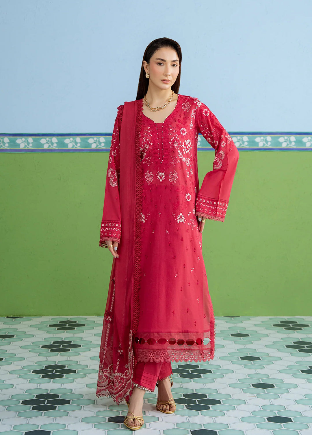 Core by Daria Clothing Unstitched Embroidered Lawn 3 Piece Suit DC26UCL DA-77 - Summer Collection