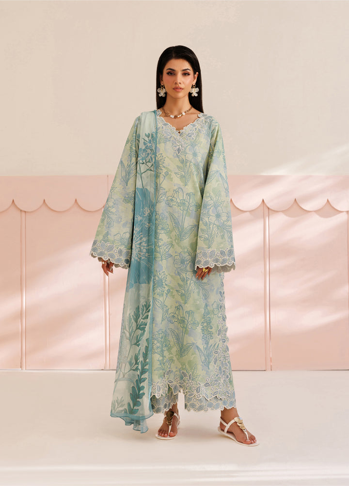 Azzal Unstitched Printed Lawn 3 Piece Suit AZL26UPL AZL-146 - Summer Collection