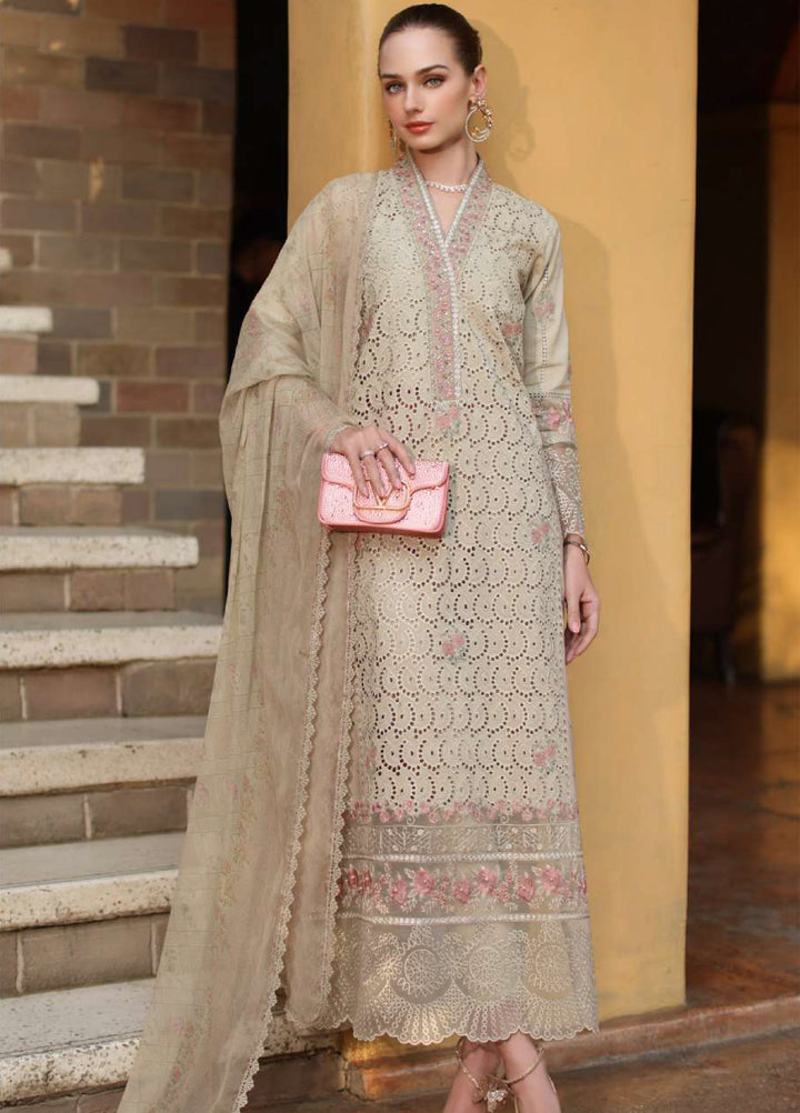 Noor by Saadia Asad Unstitched Embroidered Luxury Lawn 3 Piece Suit SA26UNL D5A-LUNAIRA - Eid Collection