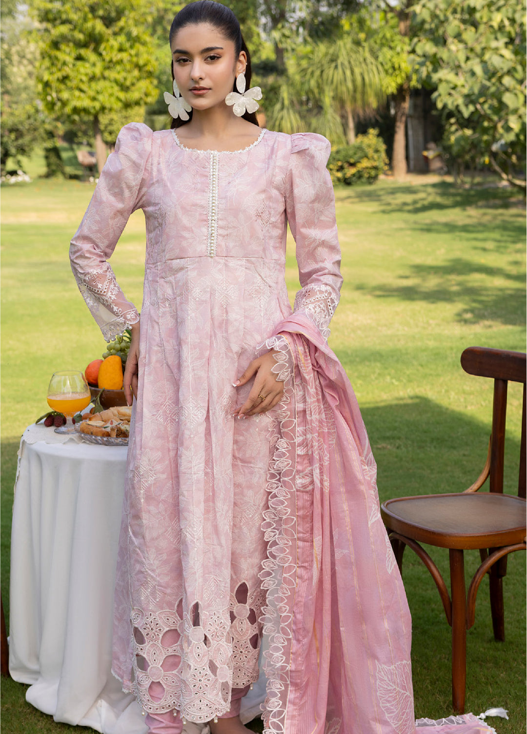 Al Zohaib Applique Kari Unstitched Embroidered Lawn 3 Piece Suit AZ26UAL D-01 - Casual Collection