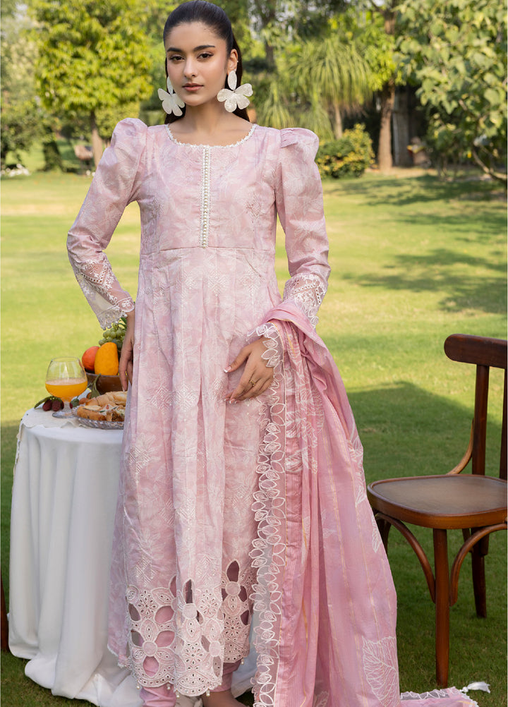 Al Zohaib Applique Kari Unstitched Embroidered Lawn 3 Piece Suit AZ26UAL D-01 - Casual Collection