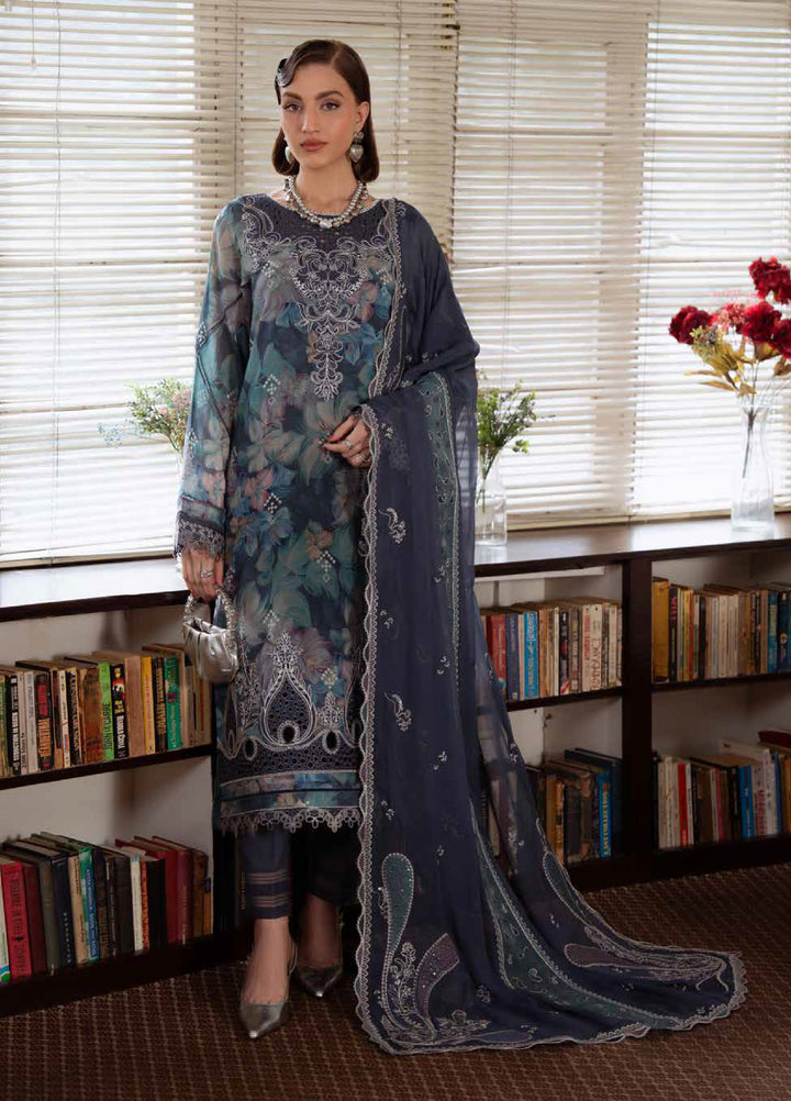 Maya by Nureh Unstitched Embroidered Swiss Lawn 3 Pcs Suit NU26UM NS-162 - Summer Collection