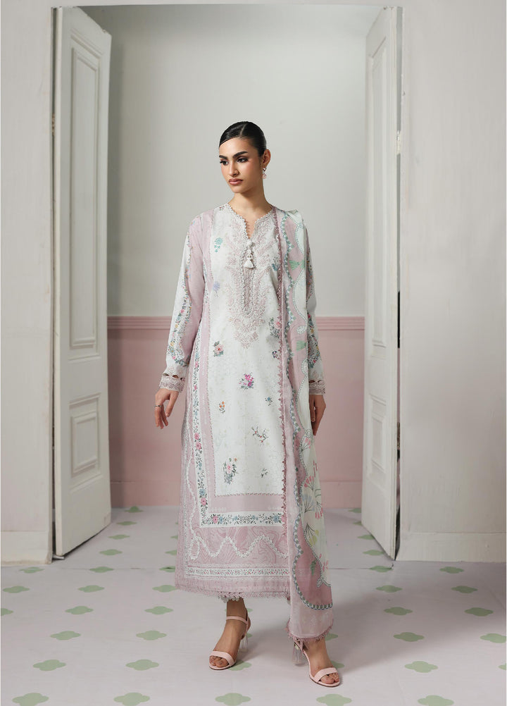 Q Prints by Qalamkar Unstitched Printed Lawn 3 Piece Suit QLK26UQL Minal QQP-05 (A) - Summer Collection