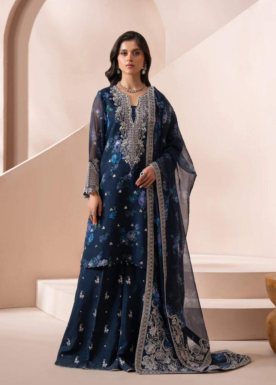 Deme by Xenia Formals Unstitched Embroidered Lawn 3 Piece Suit XE26UDF D-05 Omaira - Festive Collection