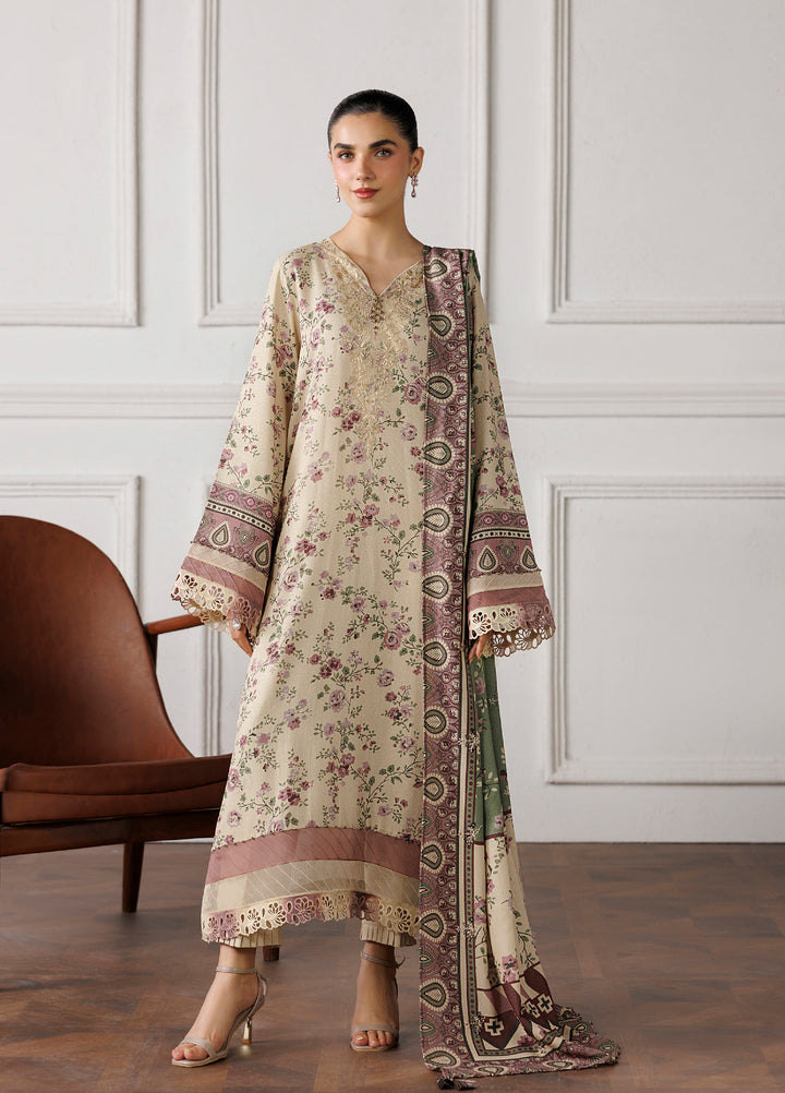 Kaya by Daria Unstitched Embroidered Karandi 3 Piece Suit DN26UKK DA-124 - Casual Collection