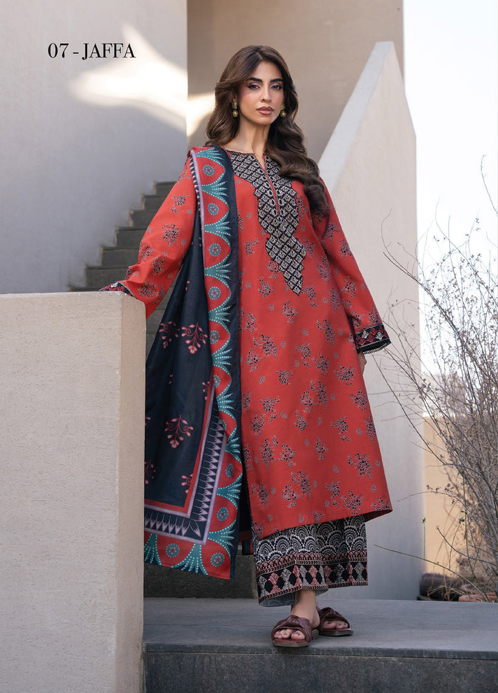 Layana by Xenia Formals Unstitched Embroidered Lawn 3 Piece Suit XE26ULL D-7 Jaffa - Summer Collection
