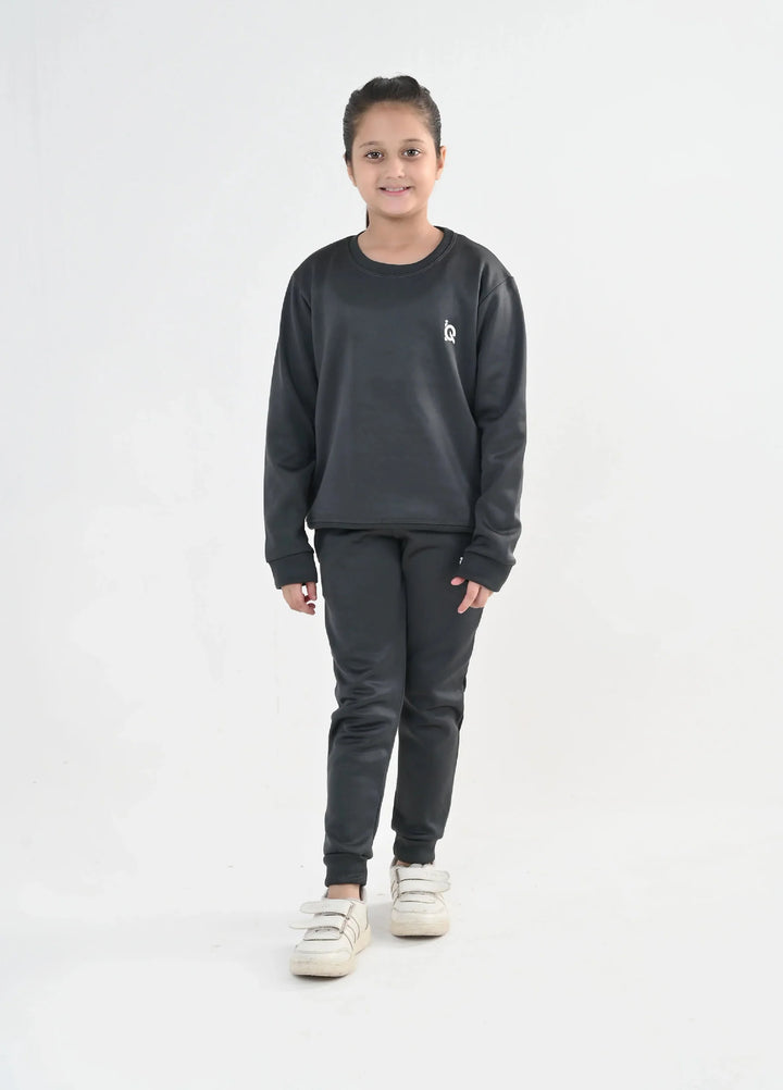 IQ Exclusive Kids Track Suit Fleece 2 PieceGrey Comfort Sweatshirt Tracksuit-Unisex Kids - Winter Collection