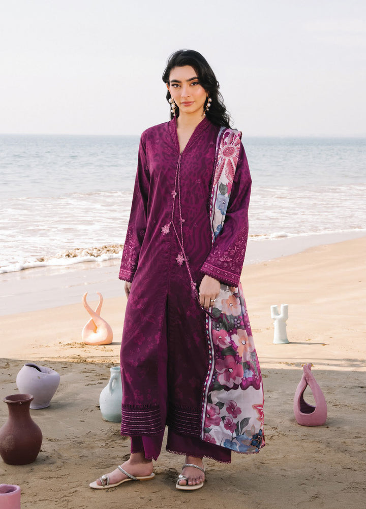 Afsanah by Seran Unstitched Embroidered Lawn 3 Piece Suit SN26UAL D-15 Riya - Summer Collection