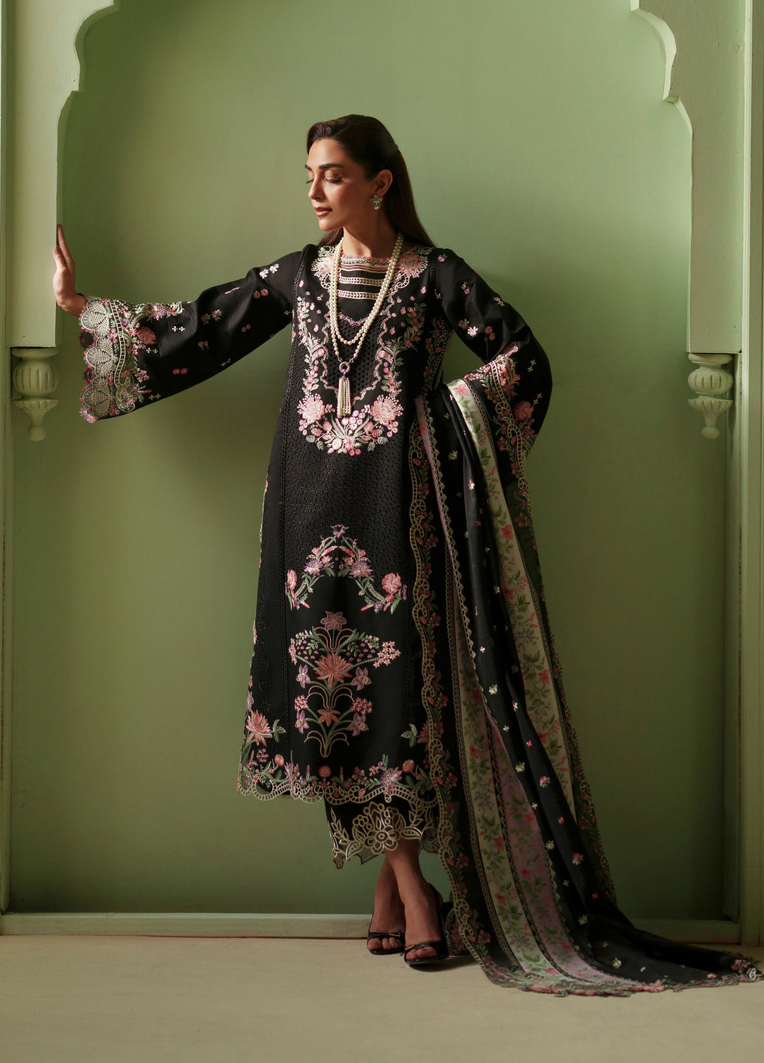 Mashriq by Bin Ilyas Unstitched Embroidered Lawn 3 Piece Suit BI26UML D112B - Festive Collection