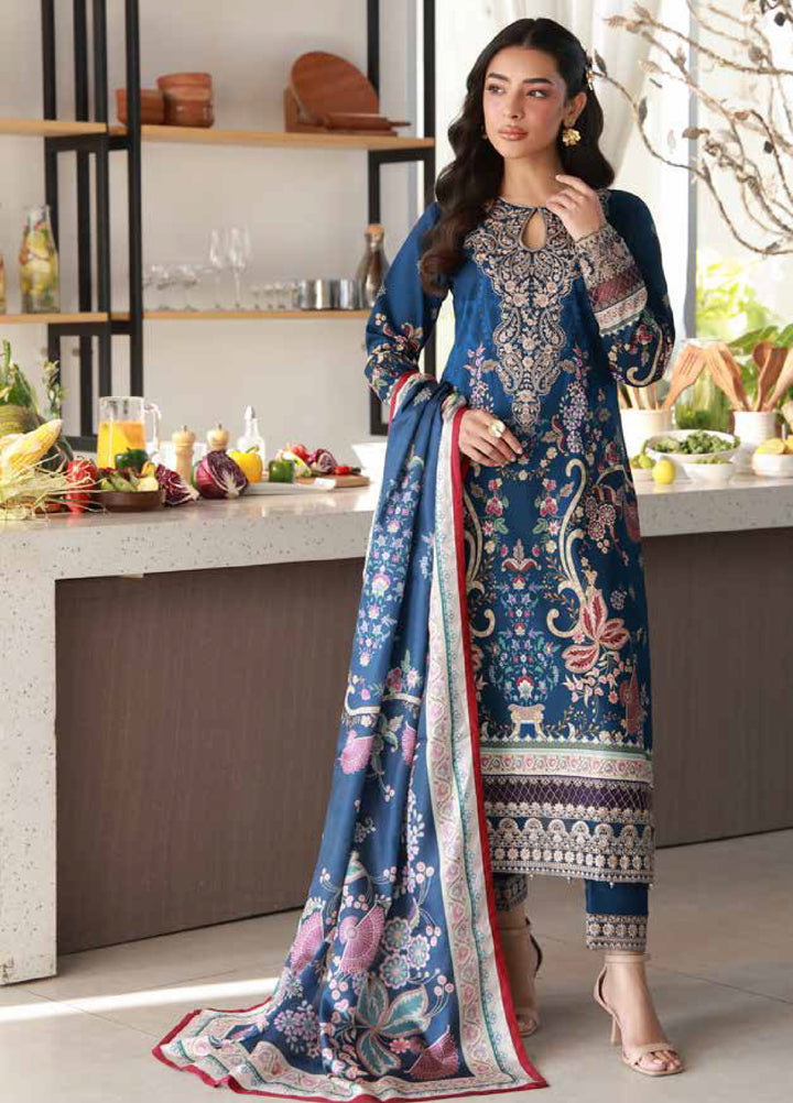 Delia by Gulaal Unstitched Embroidered Lawn 3 Piece Suit GL26UD D-10 Onyxa - Summer Collection