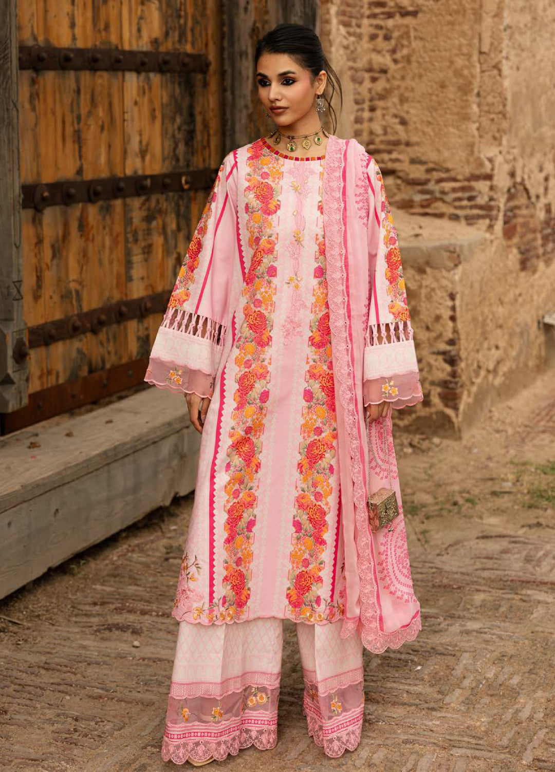 Combination by Charizma Unstitched Embroidered Lawn 3 Piece Suit CHR26UCL CC6-26 - Festive Collection