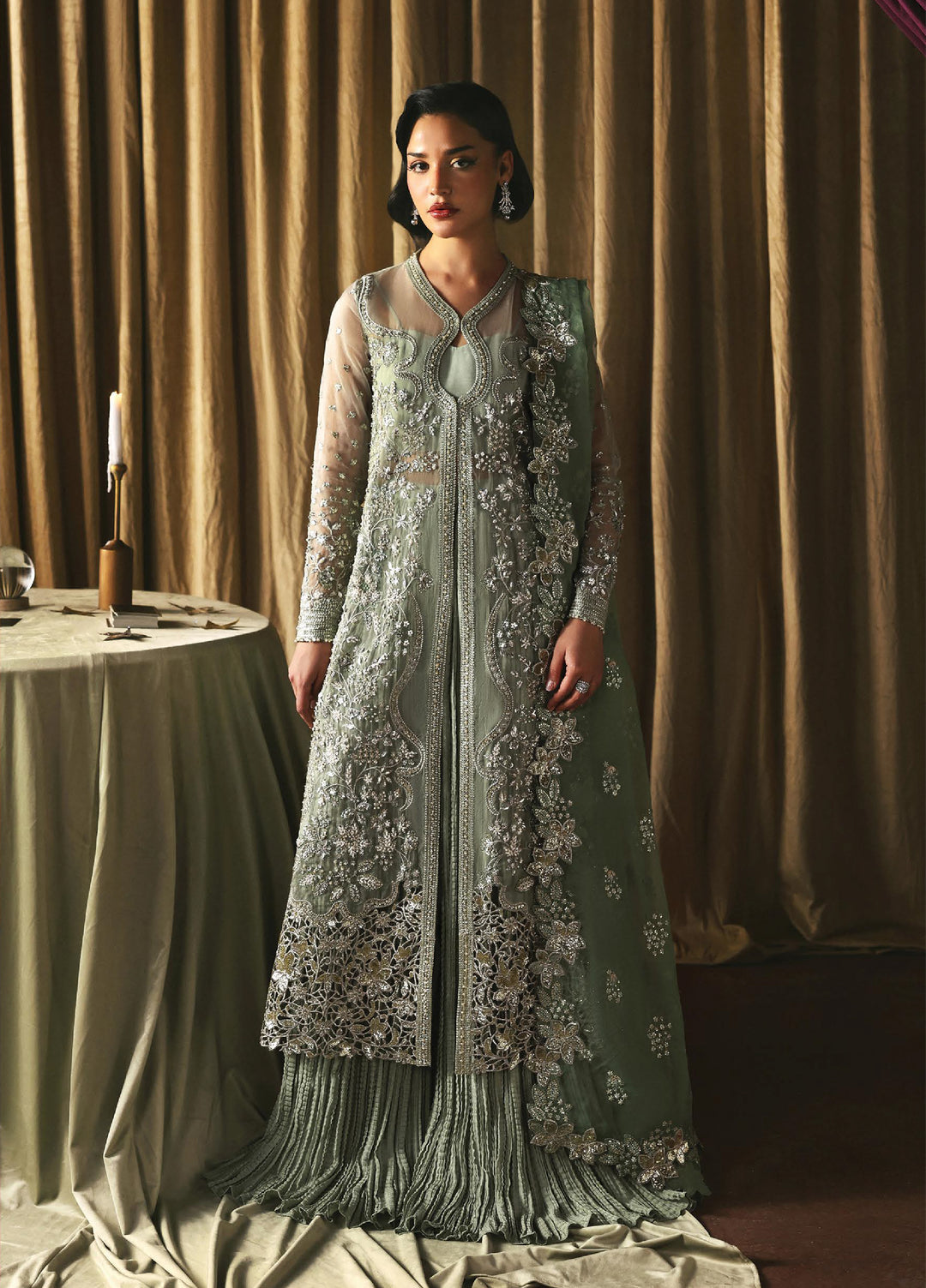 La Fuchsia by Afrozeh Unstitched Hand work Organza 3 Piece Suit AF26ULF Fortune Teller FWU-0080 - Festive Collection