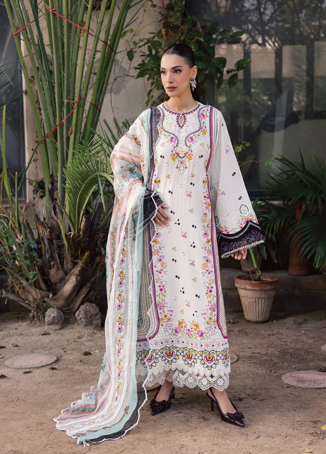 Celia by Zarposh Unstitched Embroidered Luxury Lawn 3 Piece Suit ZR26UCL ZARMIN - Festive Collection