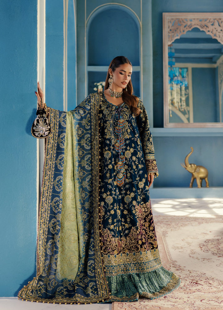 AIK Udaipur Velvet Unstitched Luxury Embroidered 3 Piece AIK25 D-08 - Formals Collection