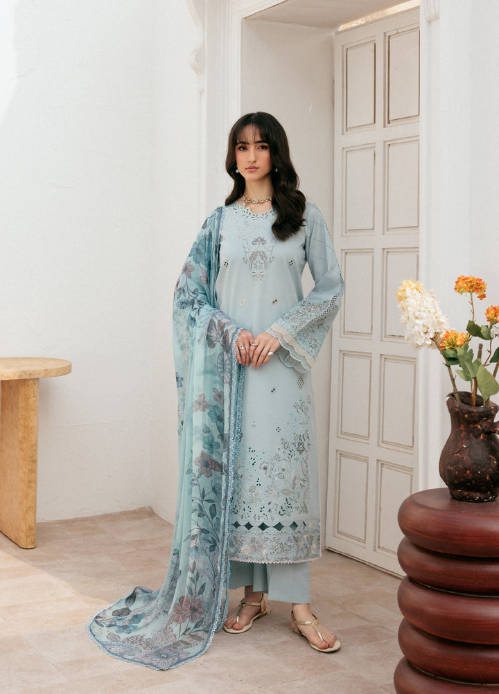 Zync by Florent Untitched Lawn Embroidered 3 Piece Suit FL26UZ FZ-4B - Summer Collection