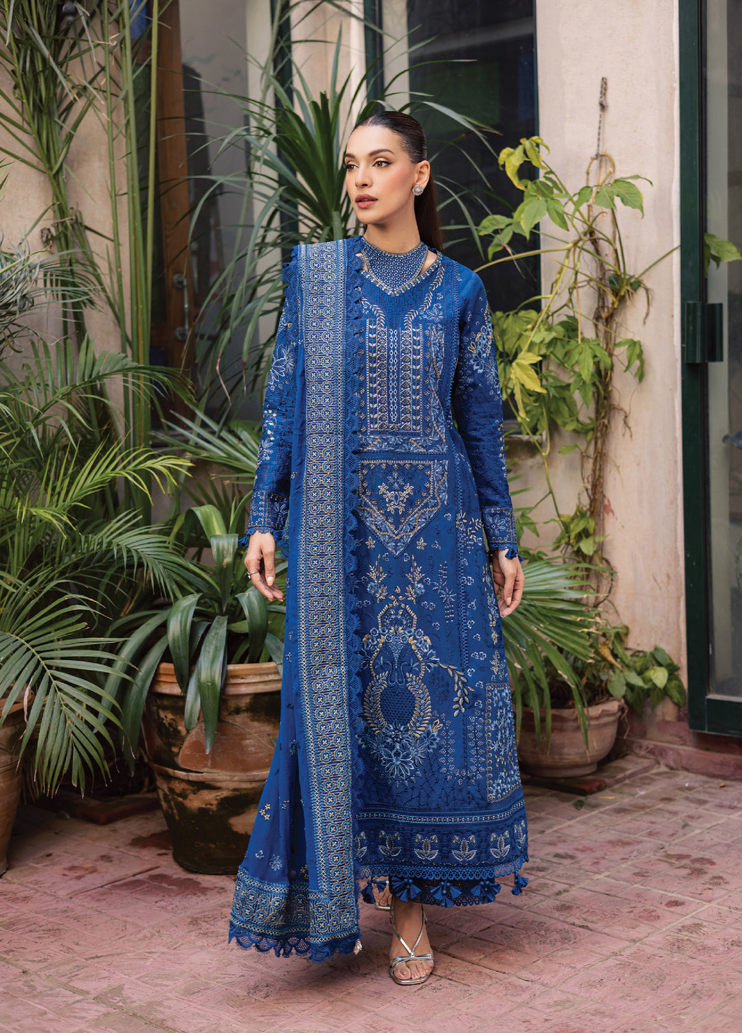 Celia by Zarposh Unstitched Embroidered Luxury Lawn 3 Piece Suit ZR26UCL NYSA - Festive Collection