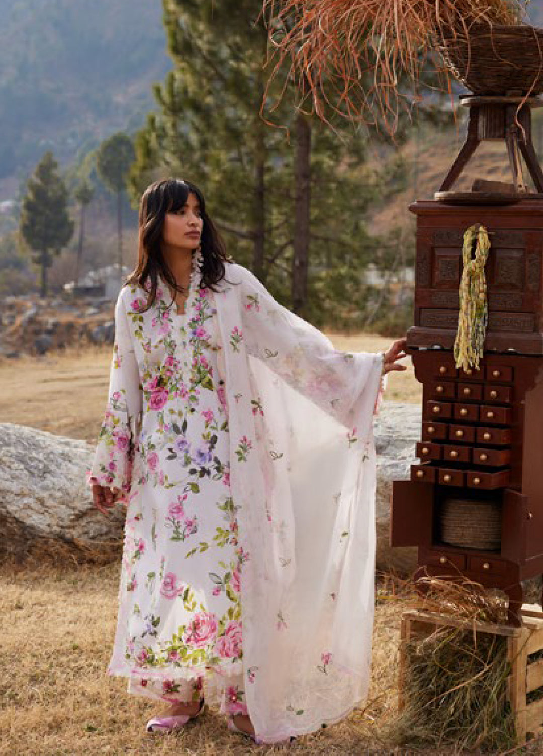 Meili by Zaha Unstitched Embroidered Lawn 3 Piece Suit ZK26UML ZL26-11A - Festive Collection