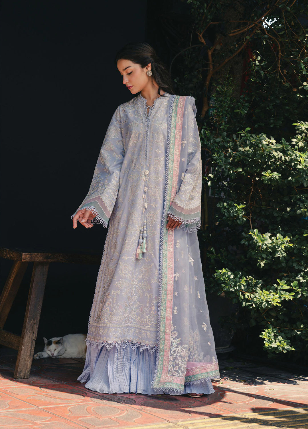 Mulaqat by Afrozeh Unstitched Embroidered Lawn 3 Piece Suit AF26UML SAYA FWU-0053 - Festive Collection